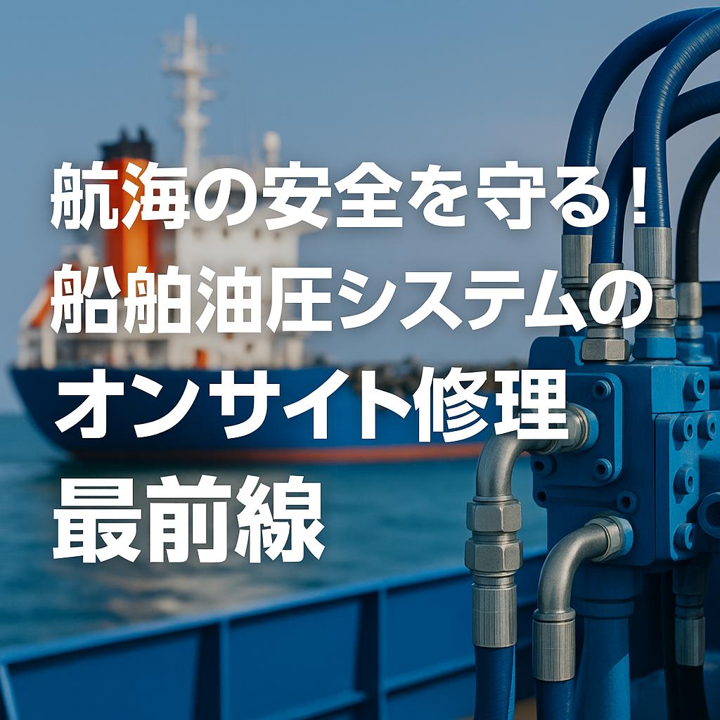 航海の安全を守る！船舶油圧システムのオンサイト修理最前線