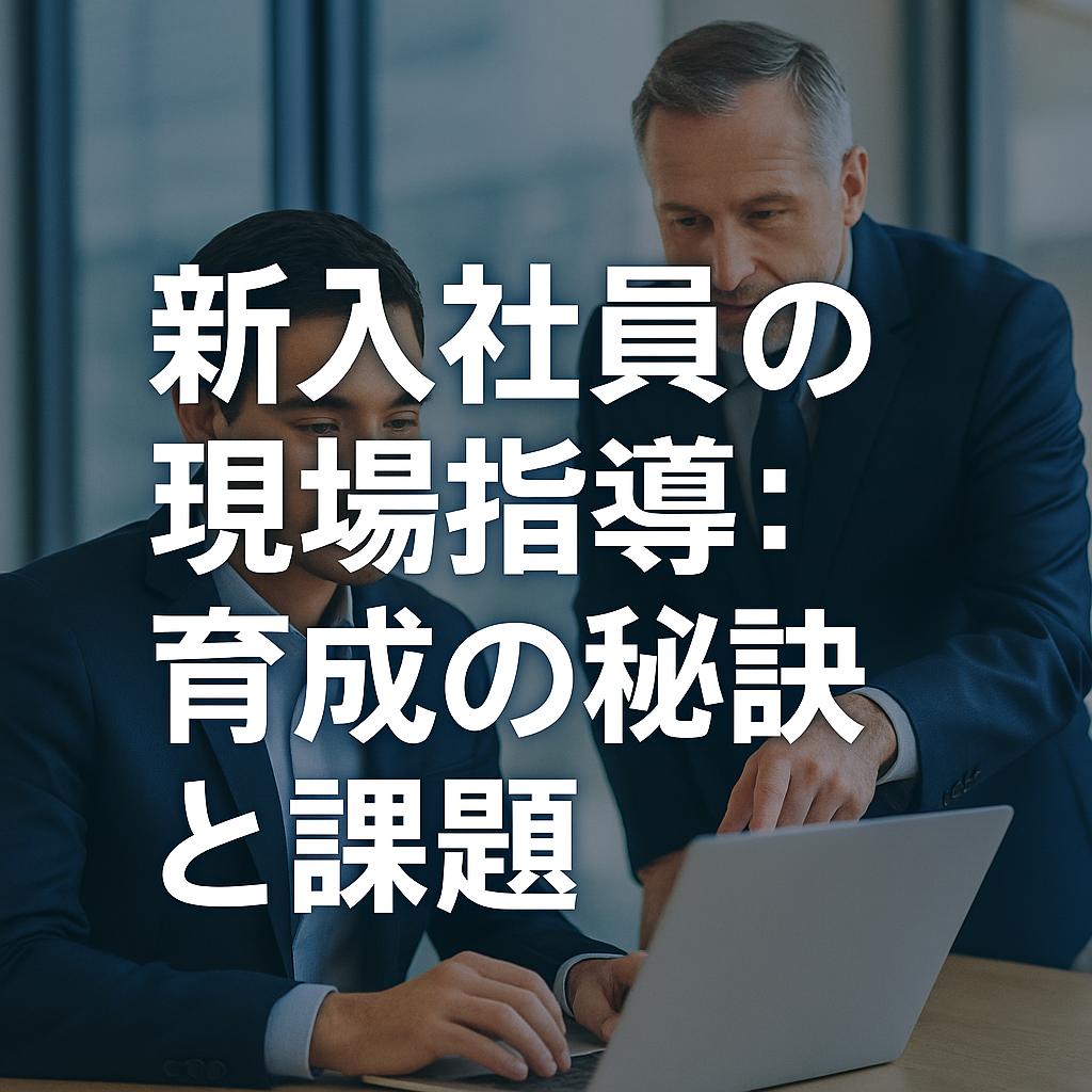 新入社員の現場指導：育成の秘訣と課題