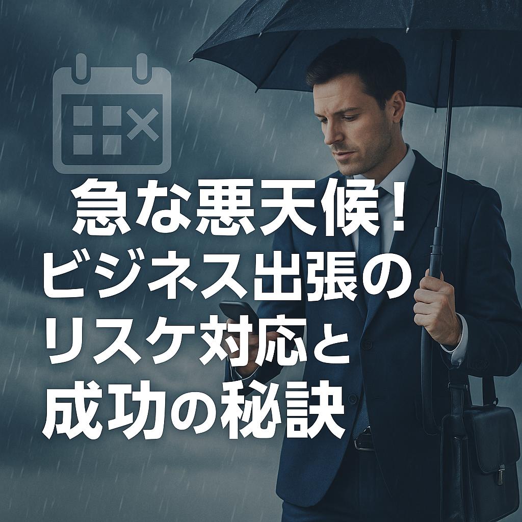 急な悪天候！ビジネス出張のリスケ対応と成功の秘訣