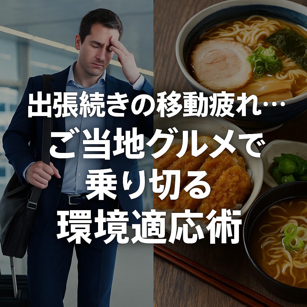 出張続きの移動疲れ…ご当地グルメで乗り切る環境適応術